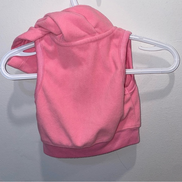5/$15 Carter's Pink Fleece Baby Vest with Hood - Picture 5 of 6